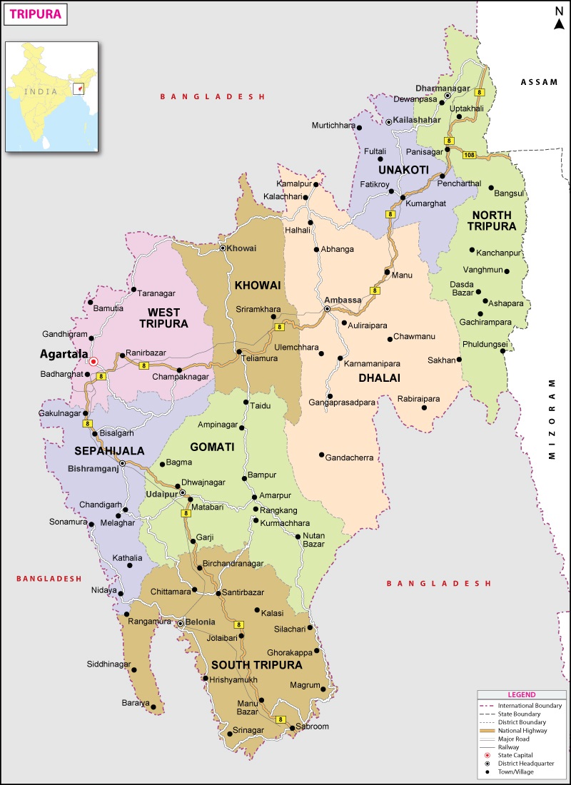 Image of Tripura Map